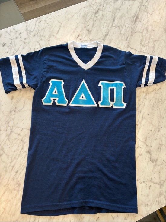 Augusta Sportswear Tops - Navy V-Neck Jersey Style T-shirt with ADPi Stitched Letters size S